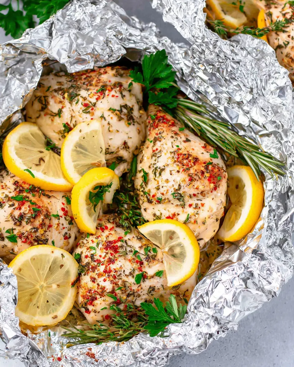 Delicious Lemon Chicken Foil Packets dish photo