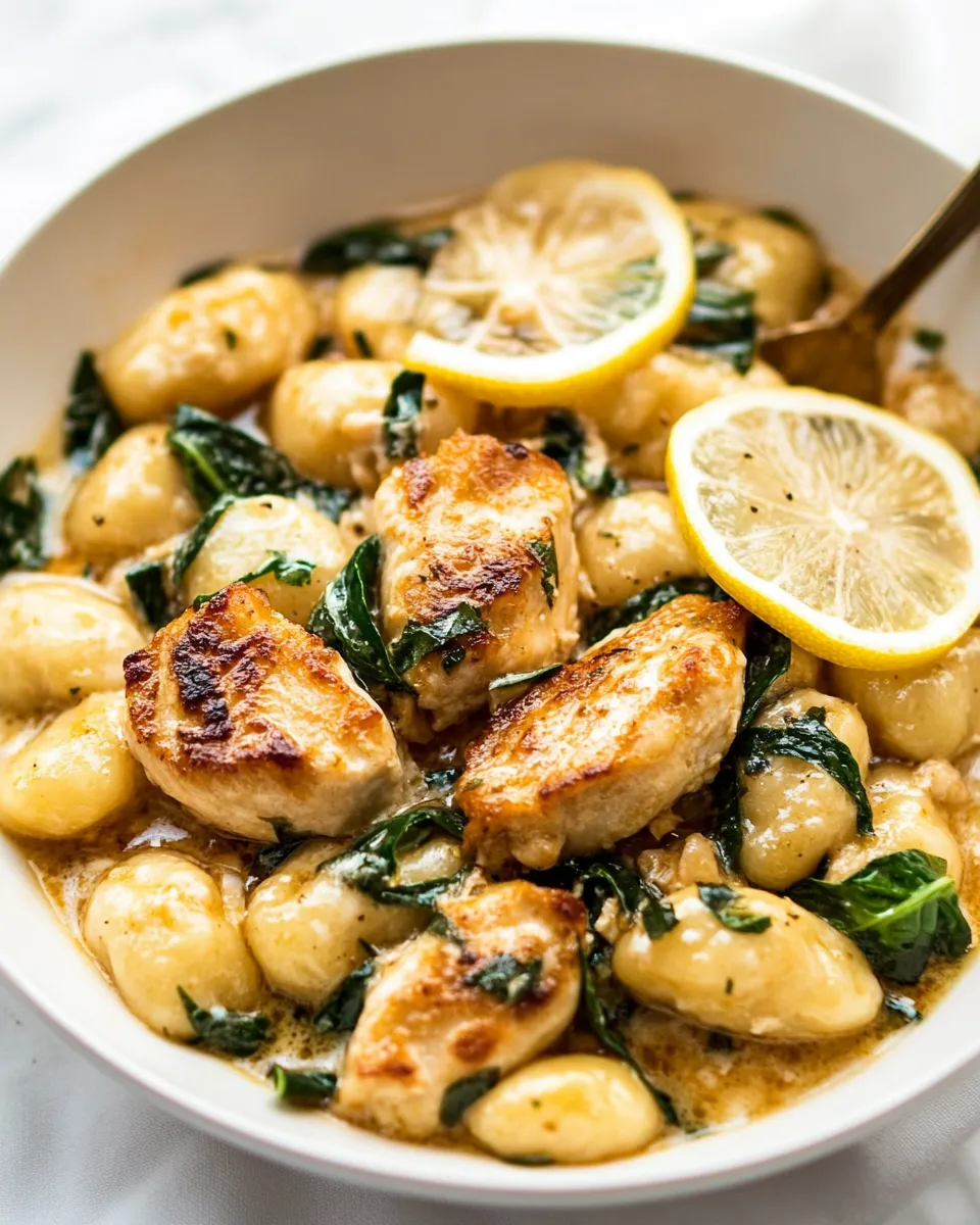 Delicious Lemon Chicken Gnocchi dish photo