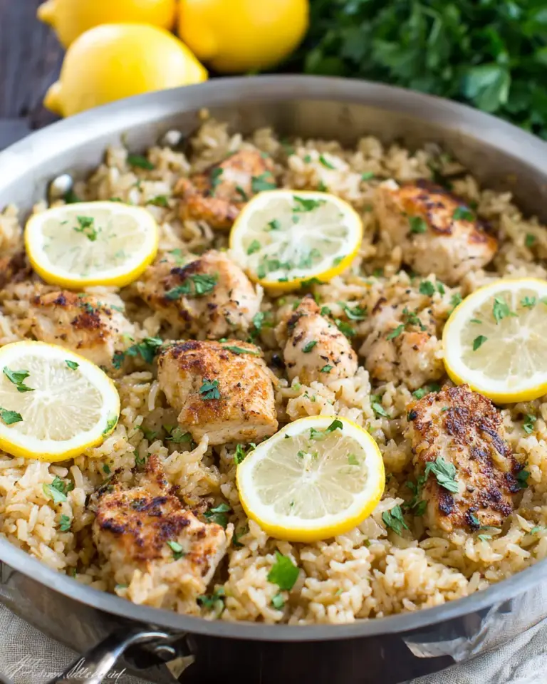 Homemade Lemon Chicken Rice Skillet photo