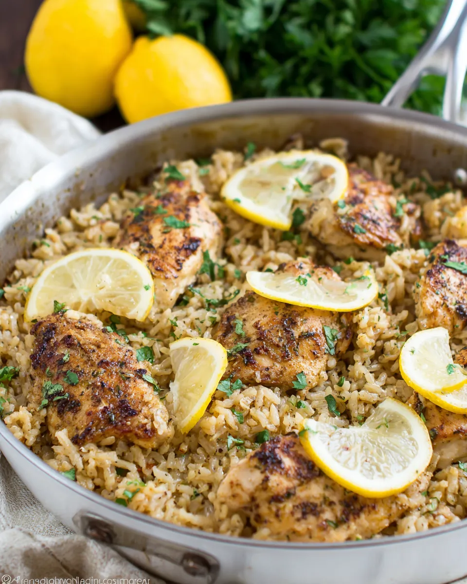 Classic Lemon Chicken Rice Skillet image