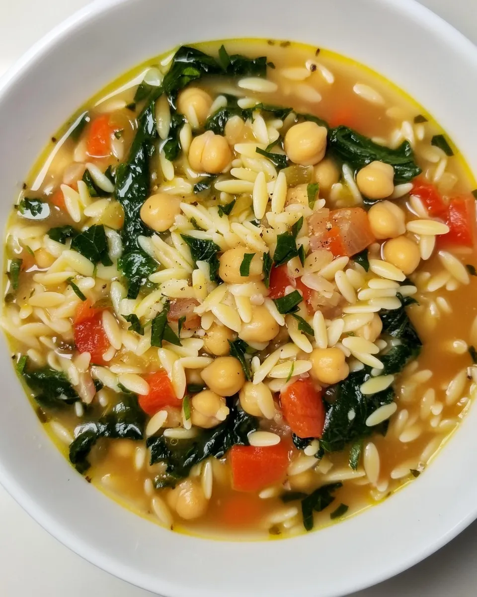 Easy Lemon Chickpea Orzo Soup picture