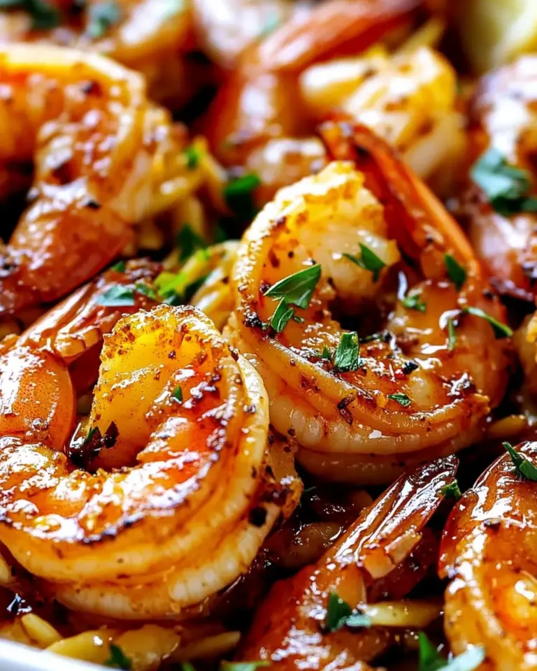 homemade Lemon Garlic Shrimp (with Greek Orzo) photo