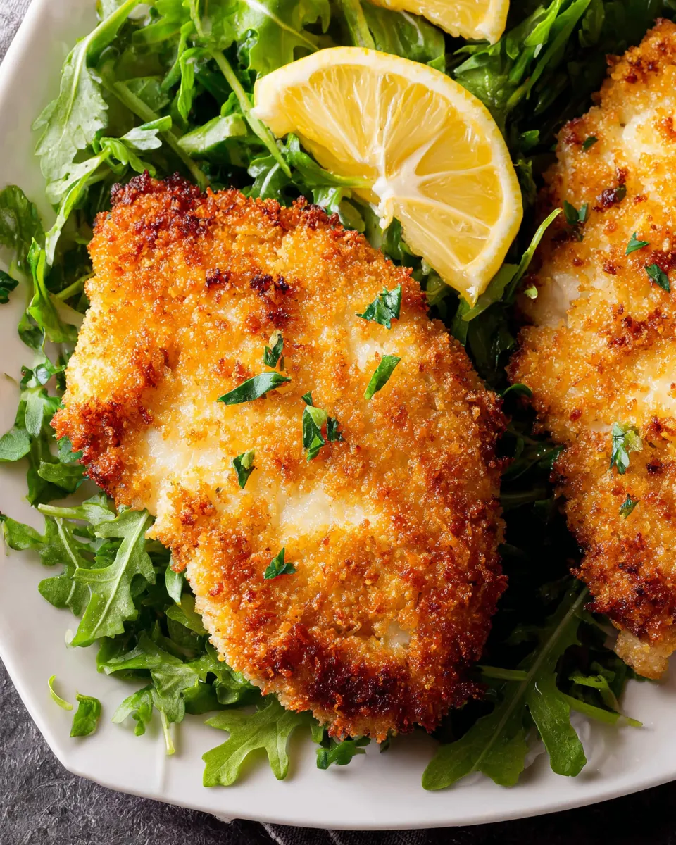 Easy Lemon Panko Chicken food shot