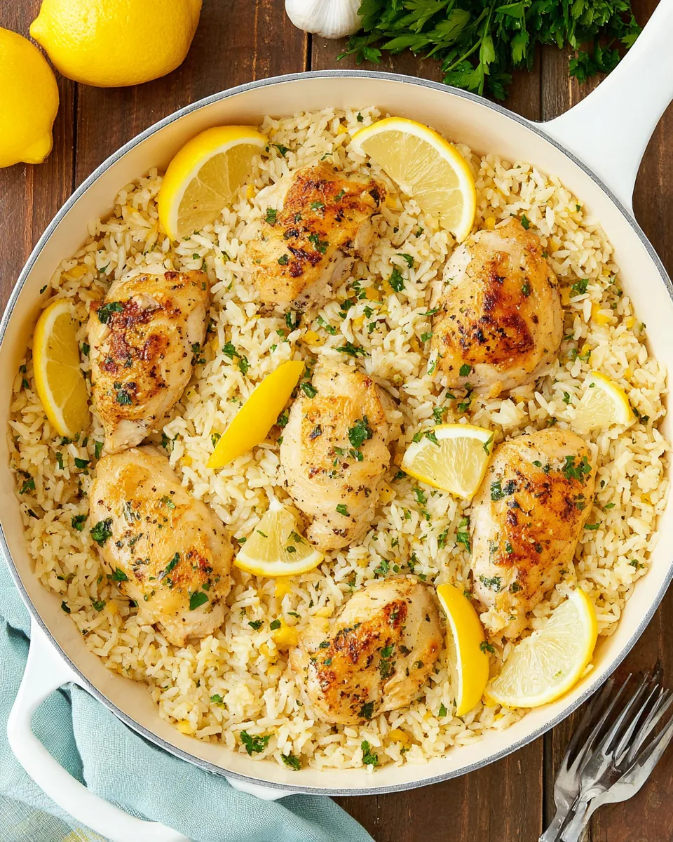 Homemade Lemon Parmesan Chicken and Rice recipe photo