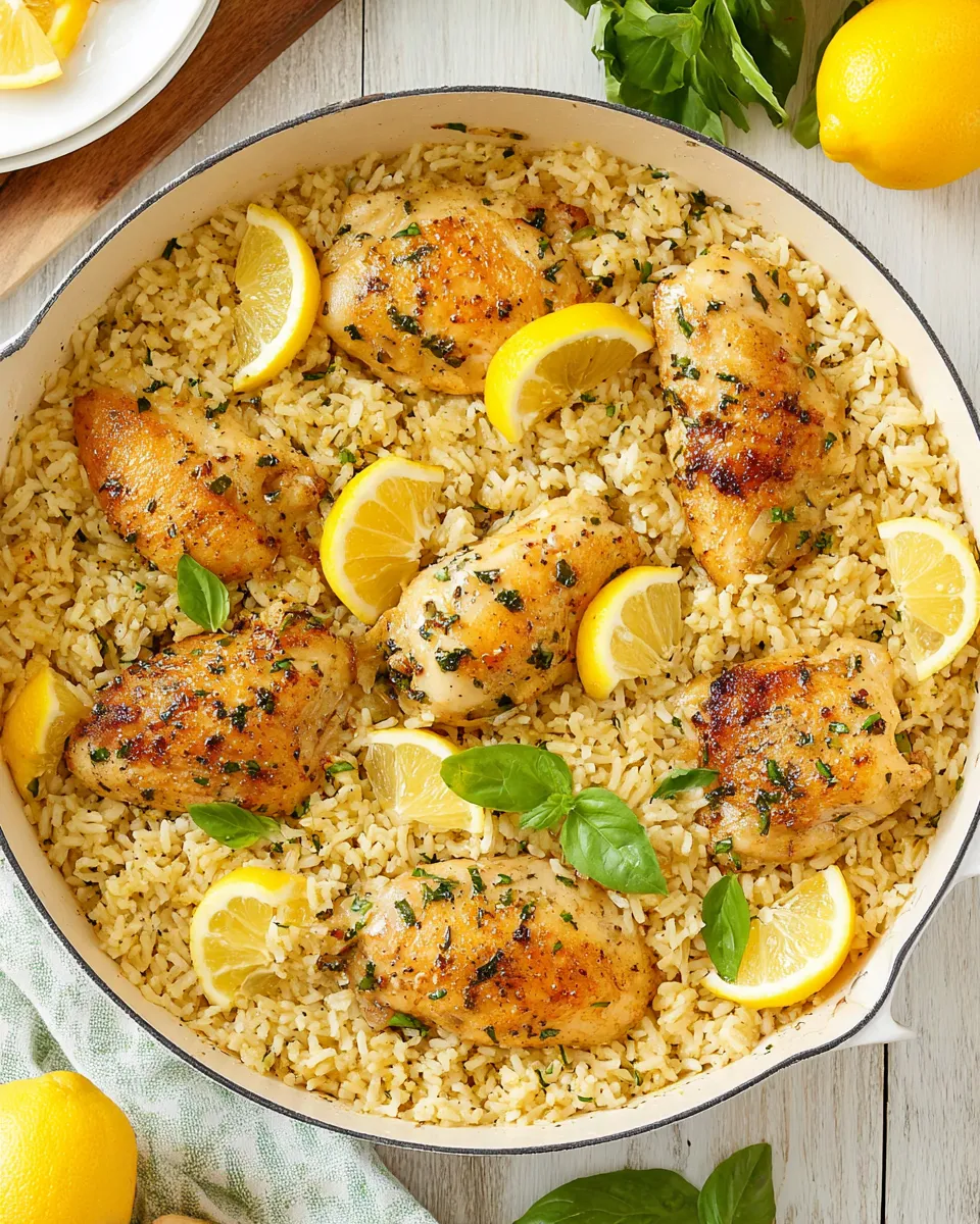 Classic Lemon Parmesan Chicken and Rice dish photo