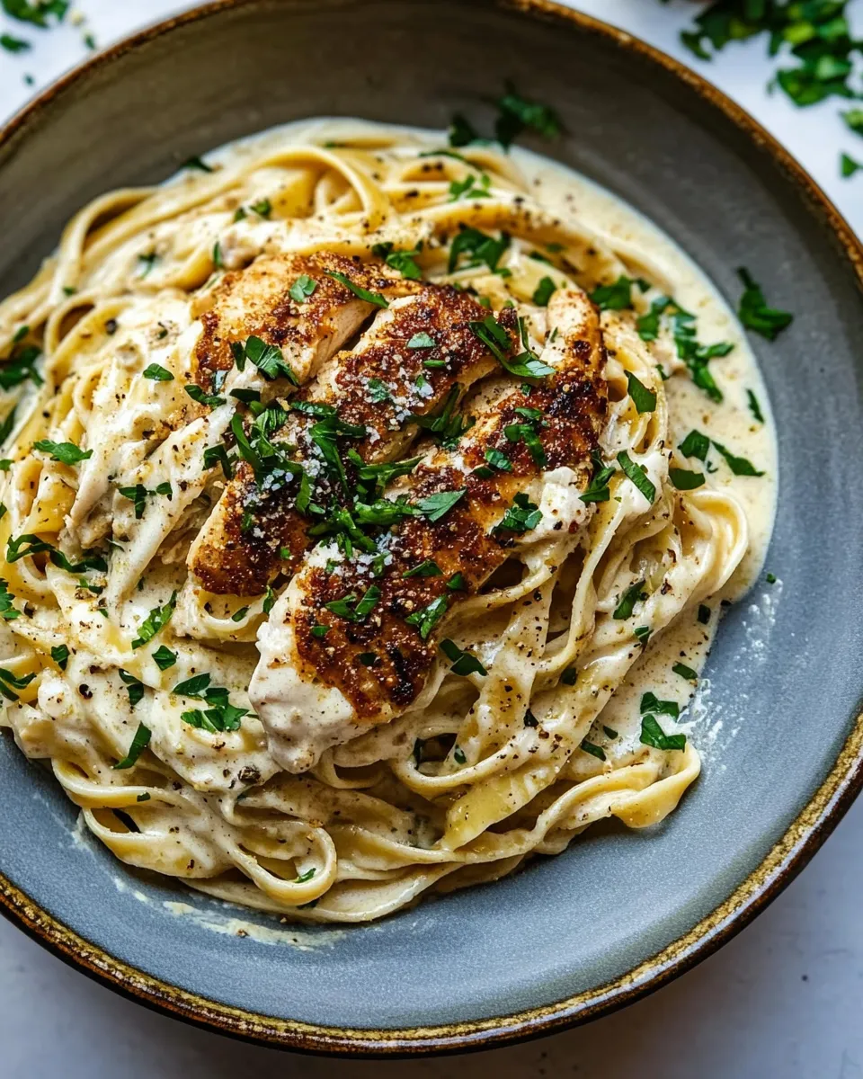 classic Lemon Pepper Cajun Chicken Fettuccine Alfredo. image