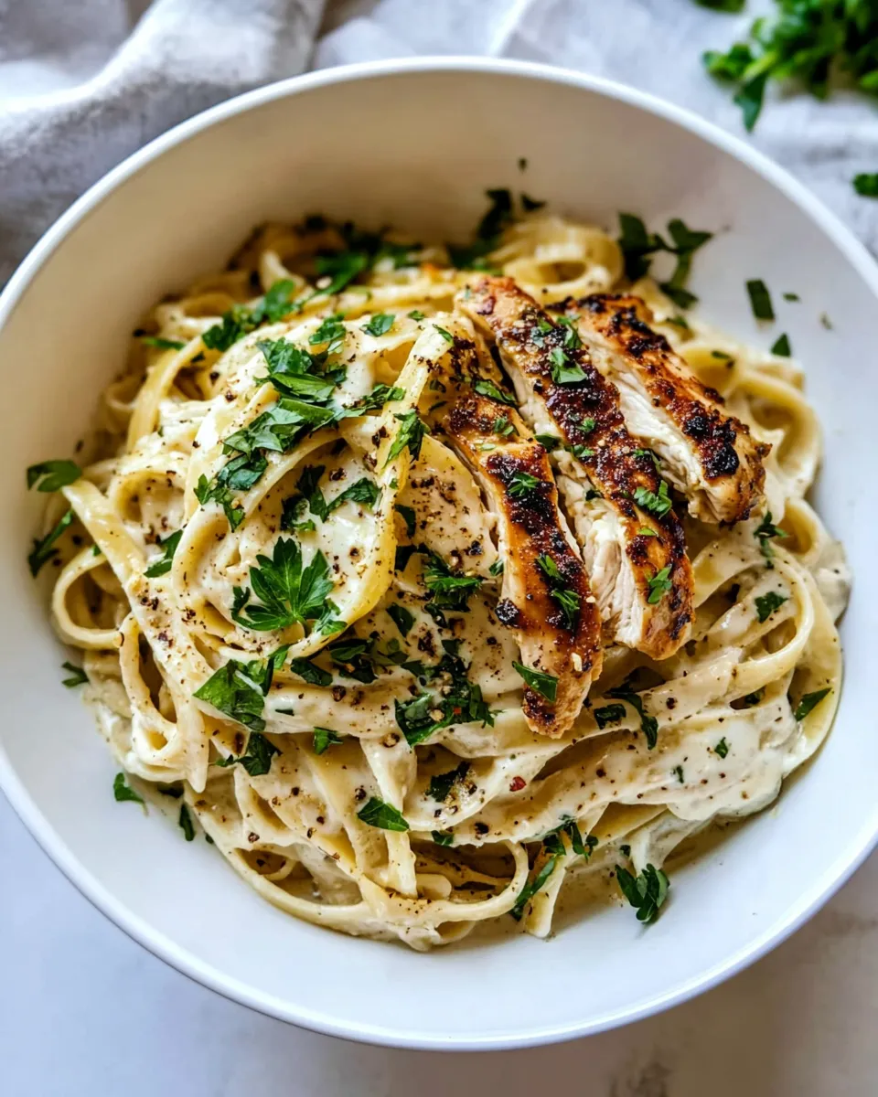 easy Lemon Pepper Cajun Chicken Fettuccine Alfredo. recipe image