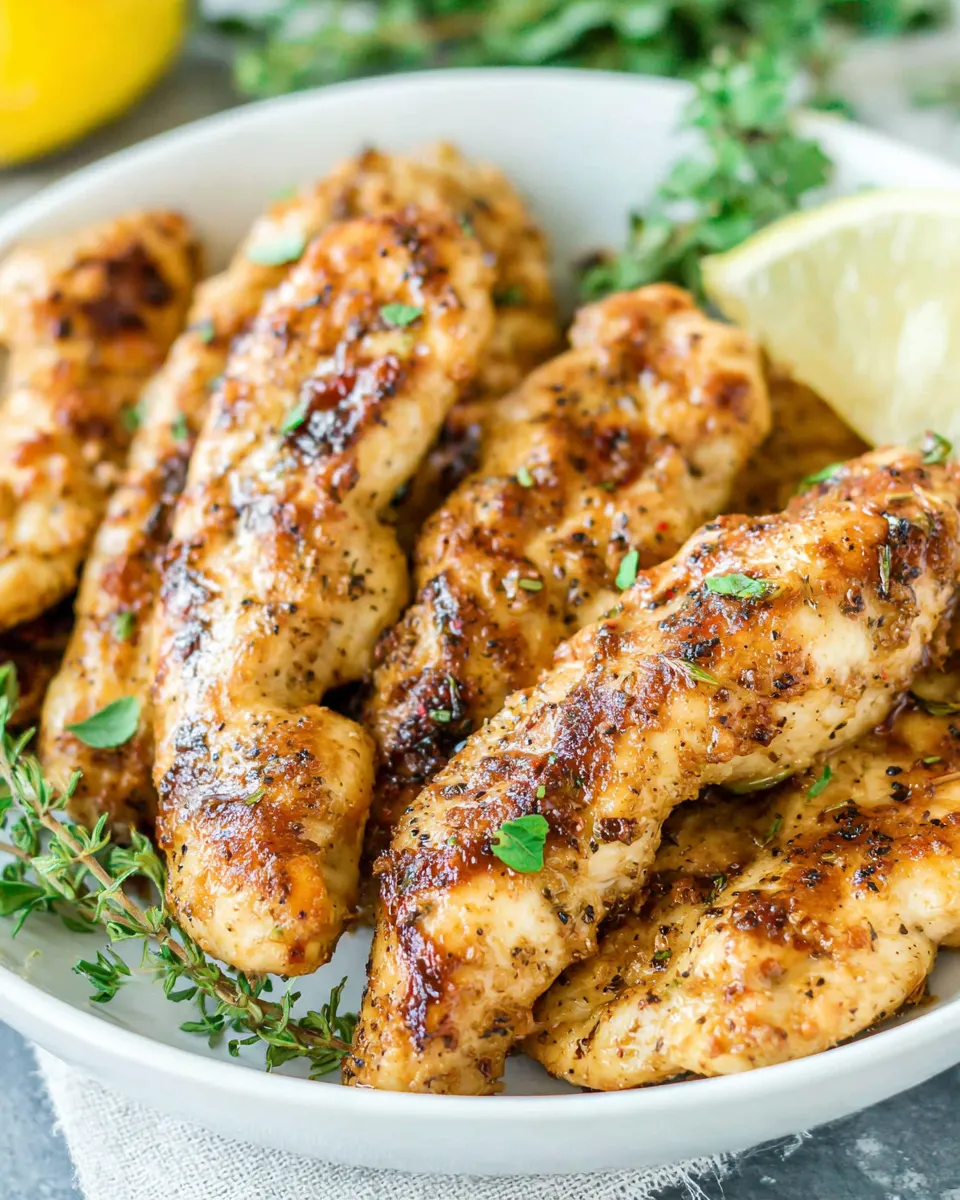 Delicious Lemon Pepper Chicken Tenders shot