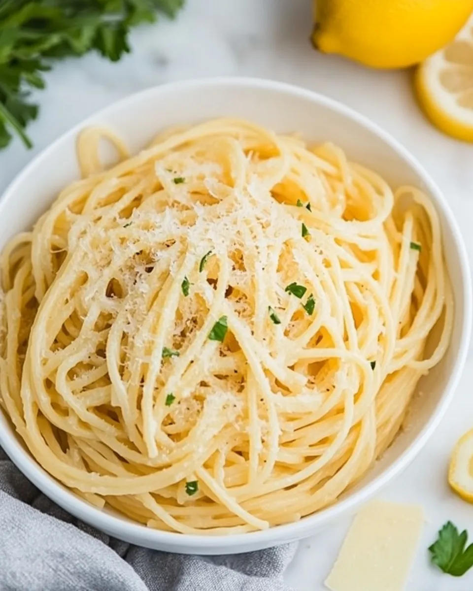 Delicious Lemon Spaghetti Recipe plate image