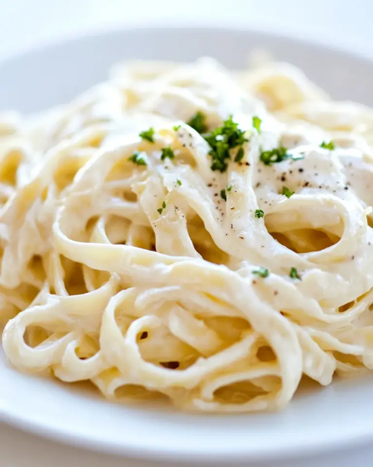 Homemade Light Fettuccine Alfredo photo