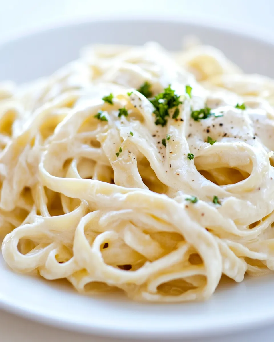 Homemade Light Fettuccine Alfredo photo
