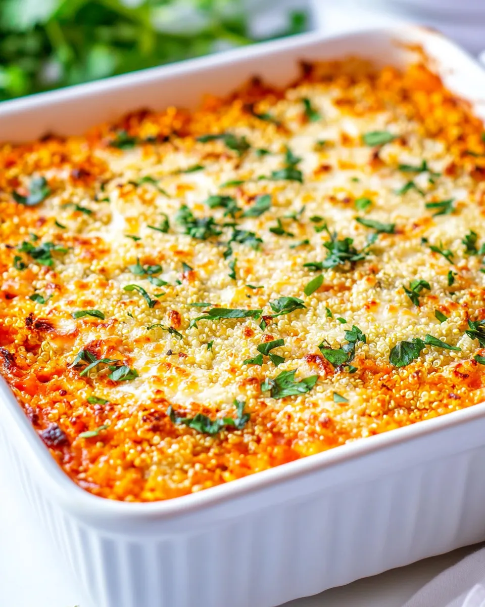 Classic Lightened Up Cheesy Quinoa Lasagna Bake image