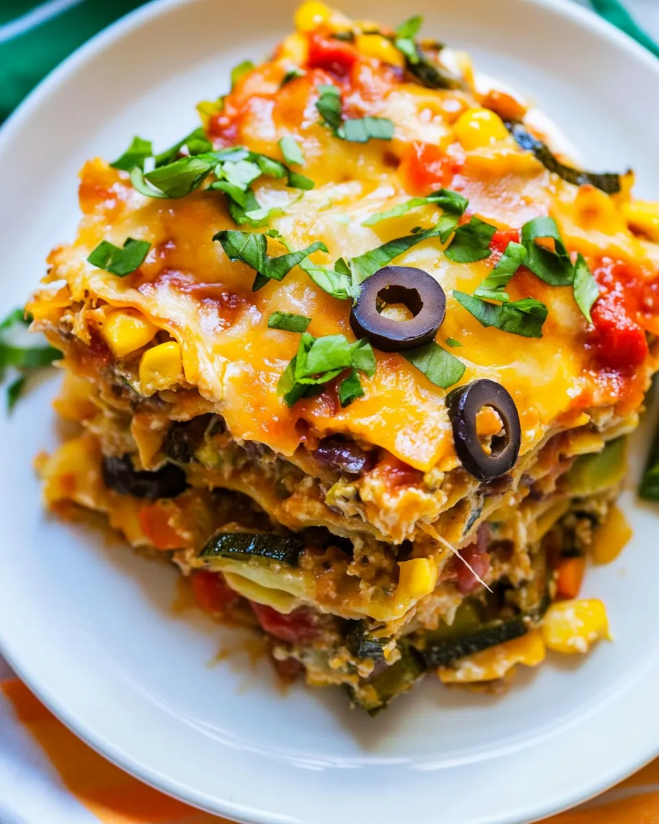 easy Lightened Up Vegetable Lasagna Casserole picture