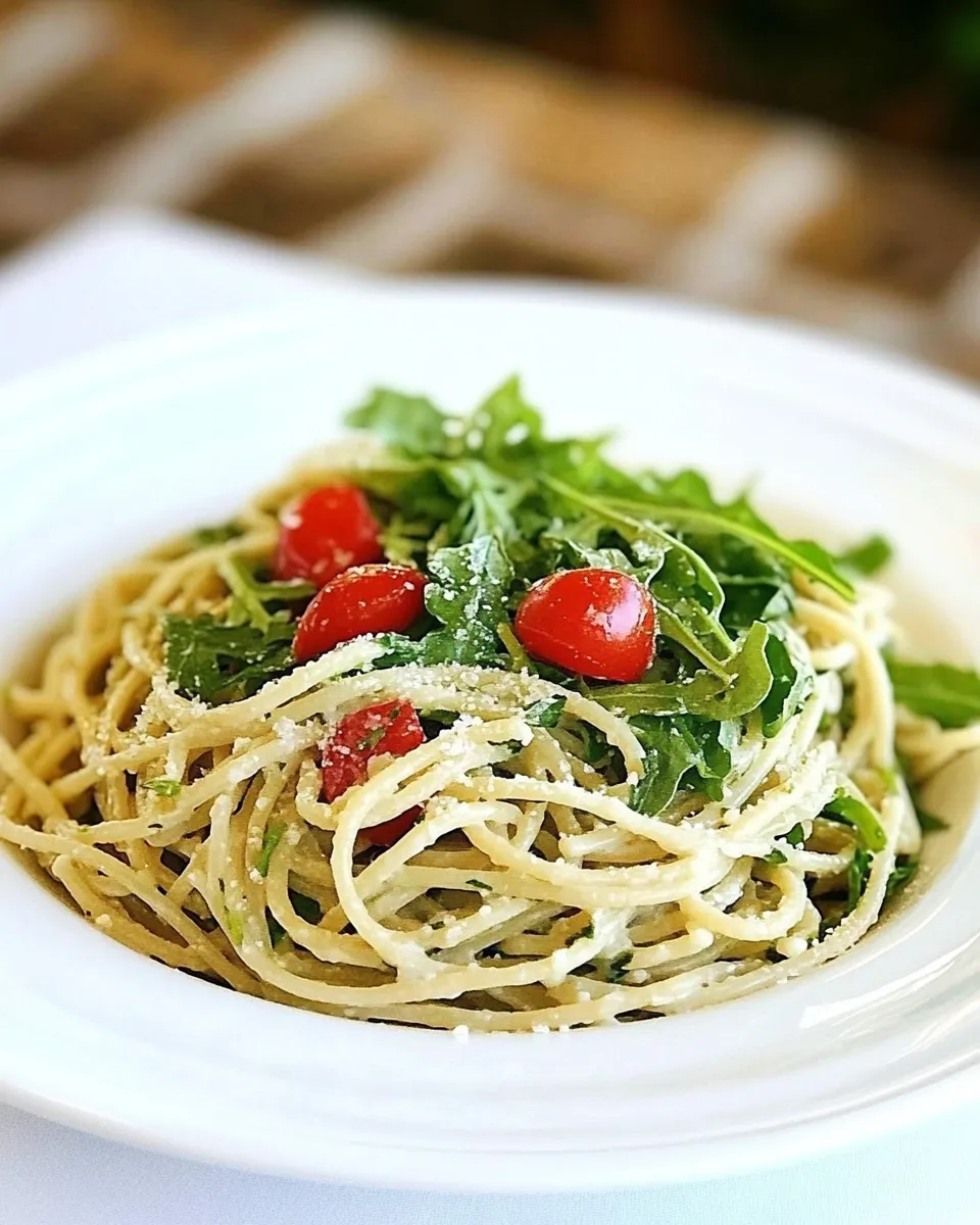 Classic Linguine with Baby Arugula and Fresh Herbs image