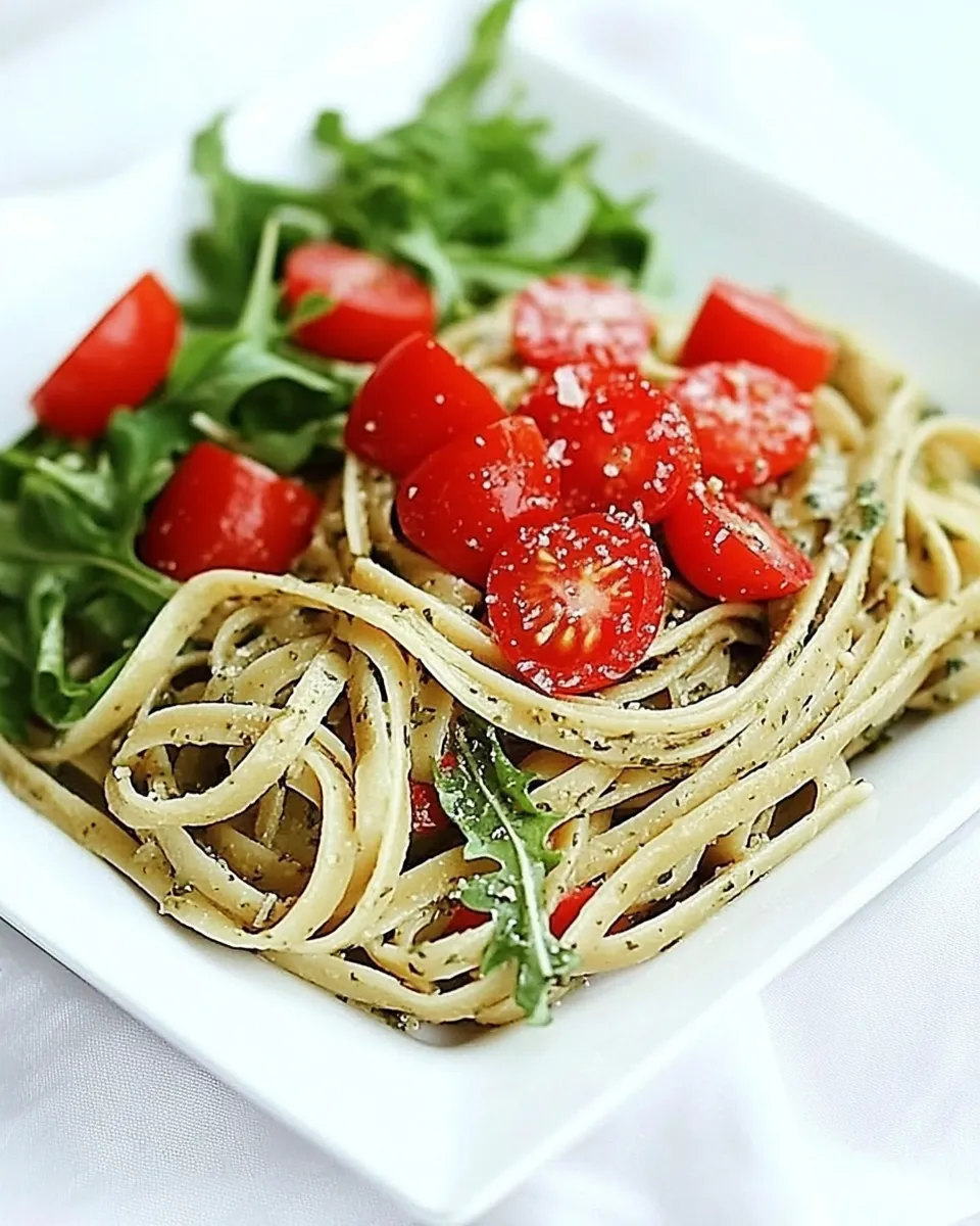Easy Linguine with Baby Arugula and Fresh Herbs recipe image
