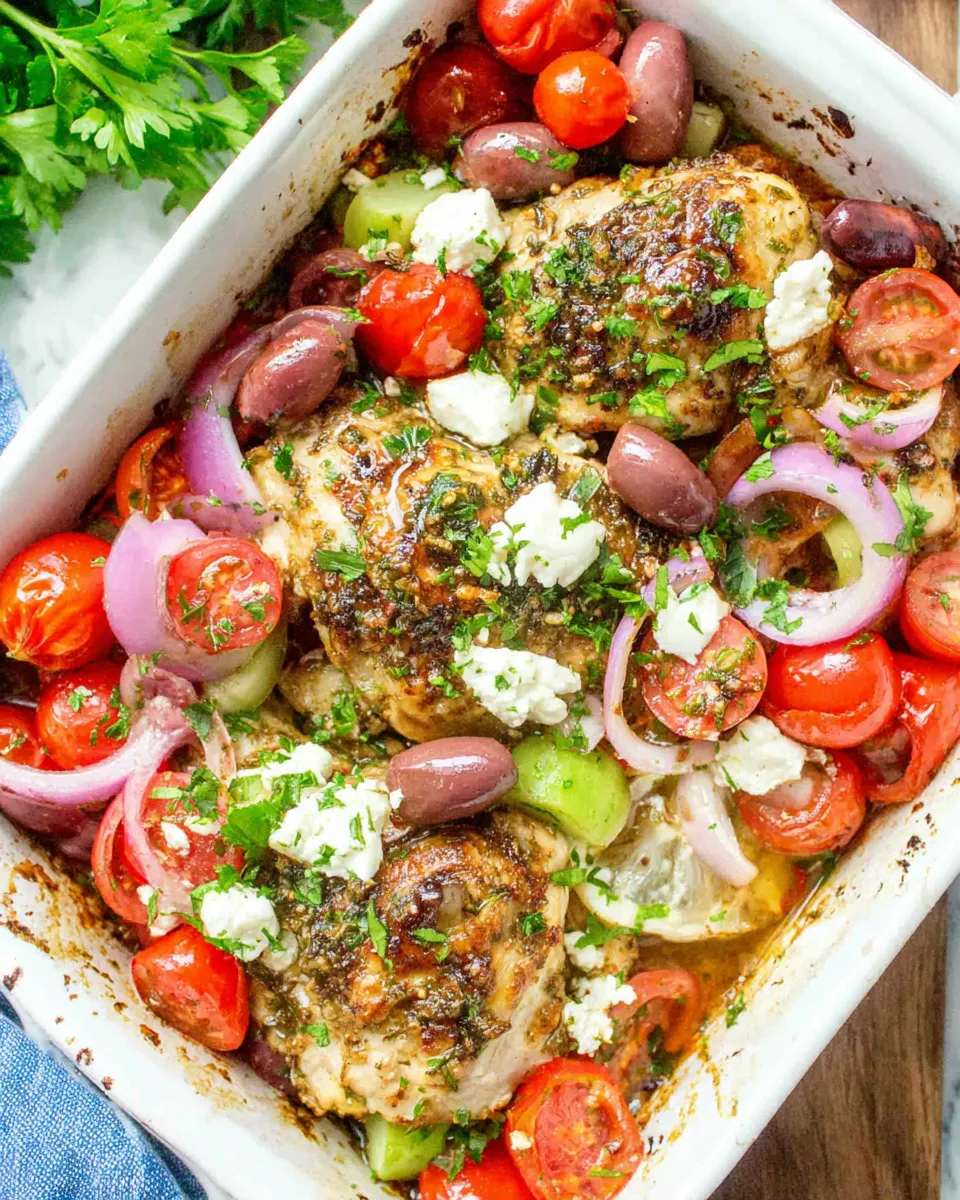 Homemade Loaded Baked Greek Chicken photo