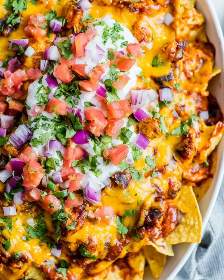 Homemade Loaded Chicken Enchilada Nachos photo