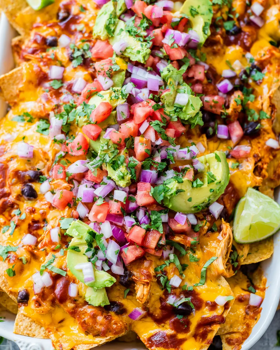 Delicious Loaded Chicken Enchilada Nachos dish photo