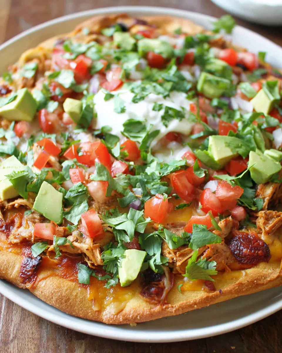 Easy Loaded Chicken Fajita Pizza recipe photo