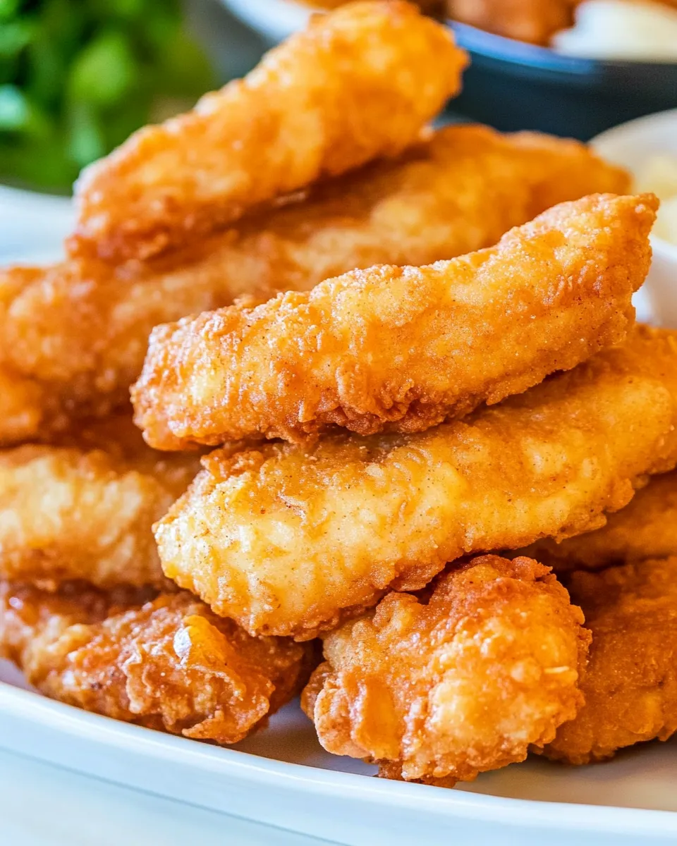 Delicious Long John Silvers Chicken Planks plate image