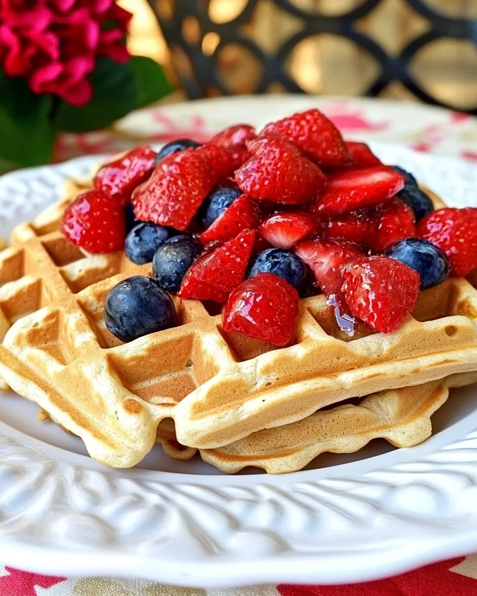 Easy Low Carb Waffles with Protein Powder and Almond Flour recipe image