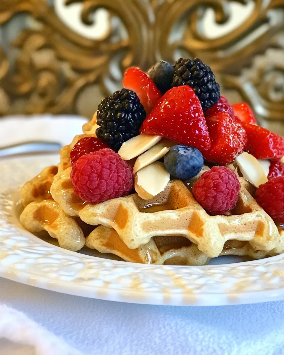 Delicious Low Carb Waffles with Protein Powder and Almond Flour dish photo