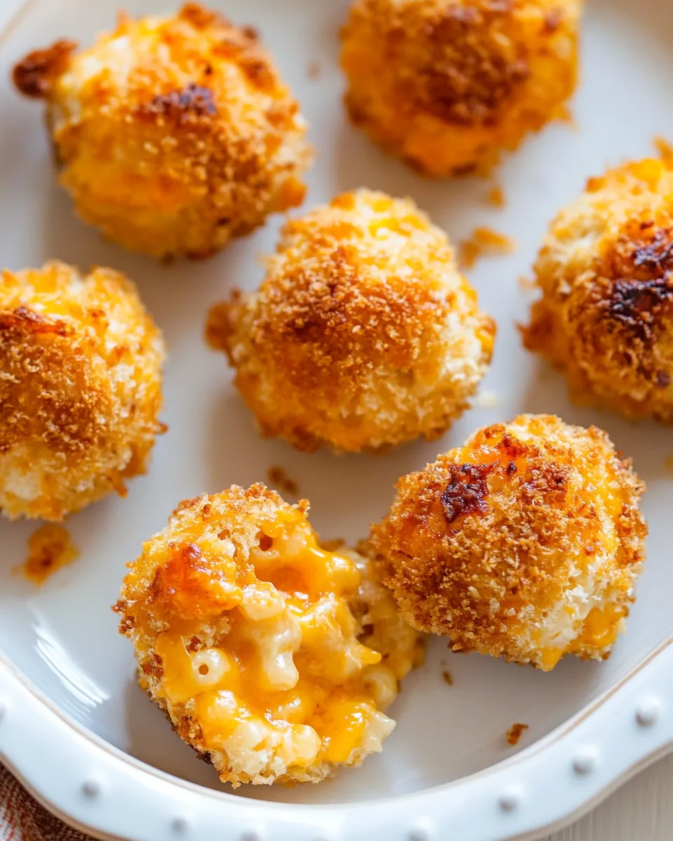 Easy Macaroni and Cheese Baked Cheese Balls recipe photo