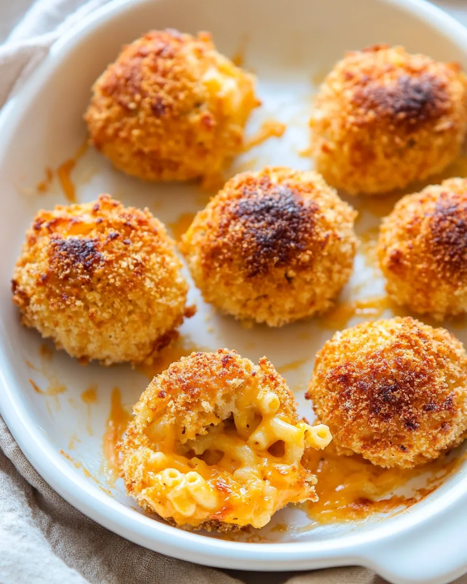 Delicious Macaroni and Cheese Baked Cheese Balls dish photo