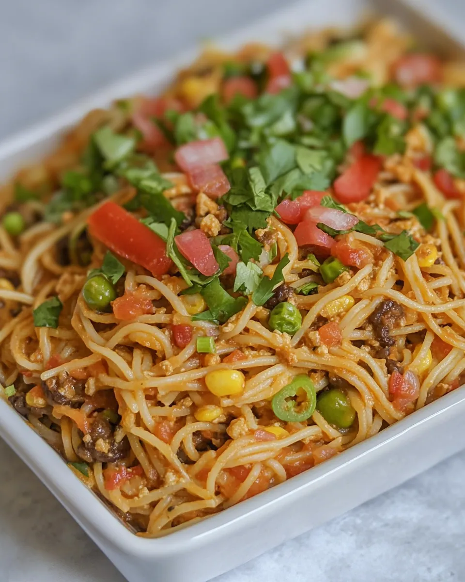 Easy Macro Friendly Taco Spaghetti recipe photo