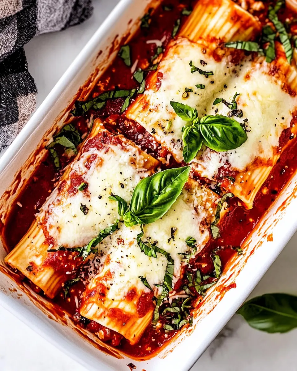 Delicious Manicotti food shot