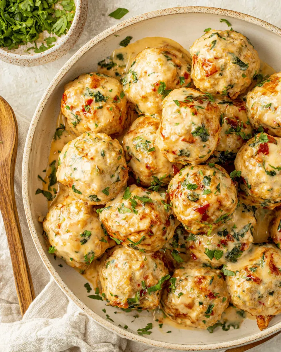 Easy Marry Me Chicken Meatballs food shot