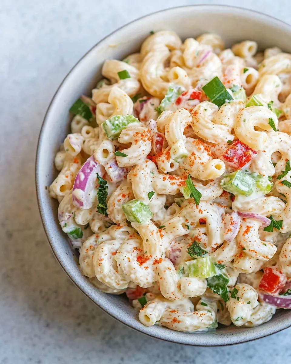 Delicious Mayo-Free Macaroni Salad dish photo