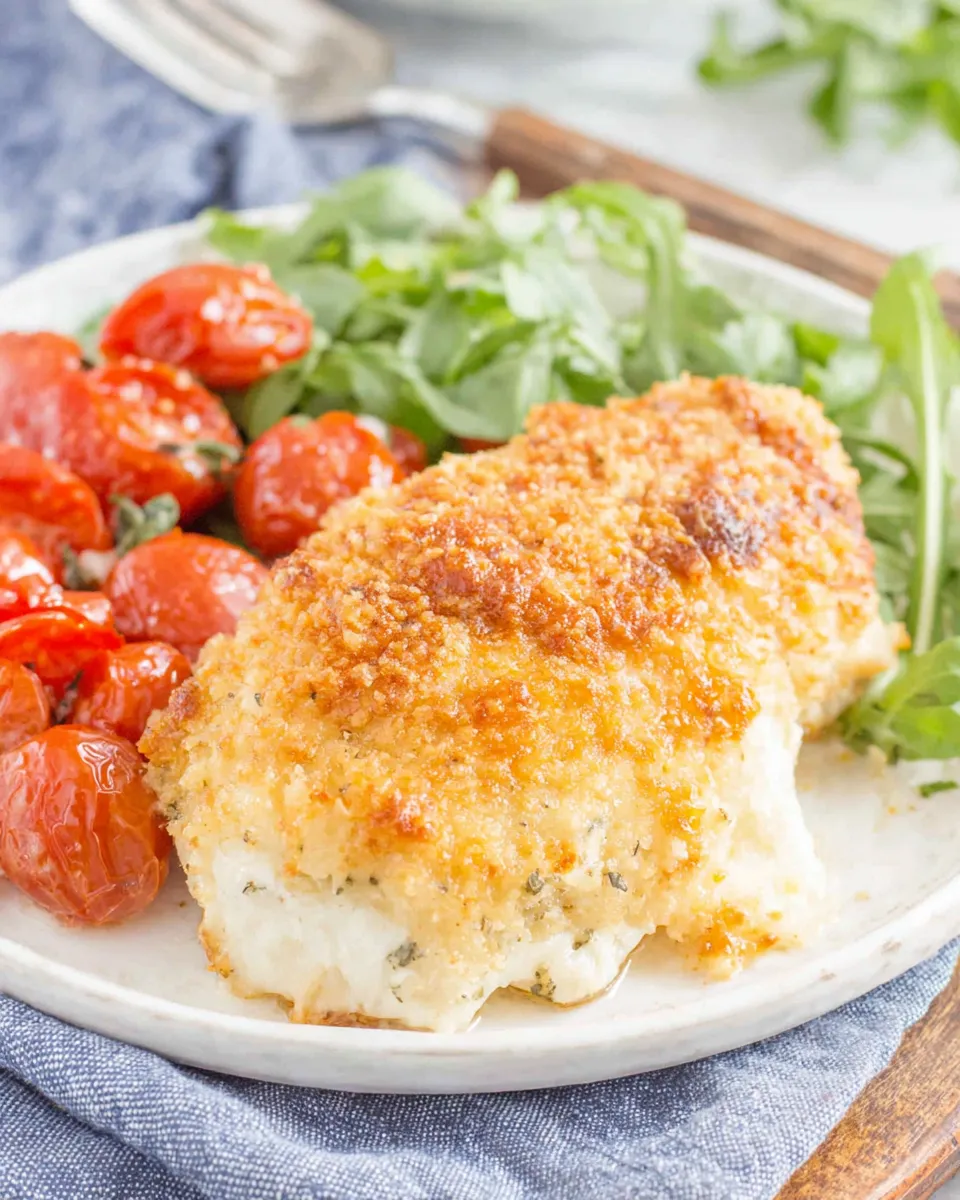 Delicious Mayo Parmesan Chicken Bake food shot