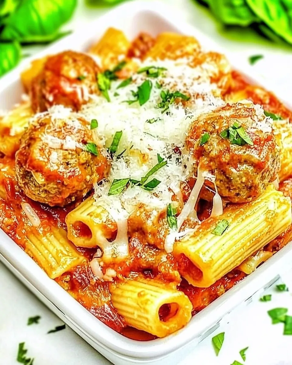 Delicious Meatball Rigatoni shot