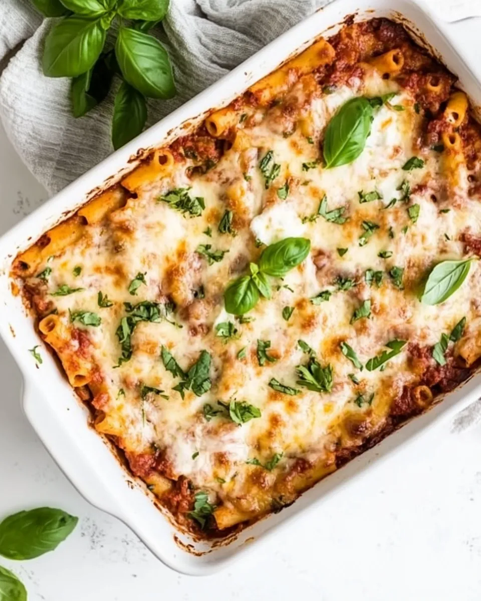 Easy Meatless Baked Ziti recipe photo