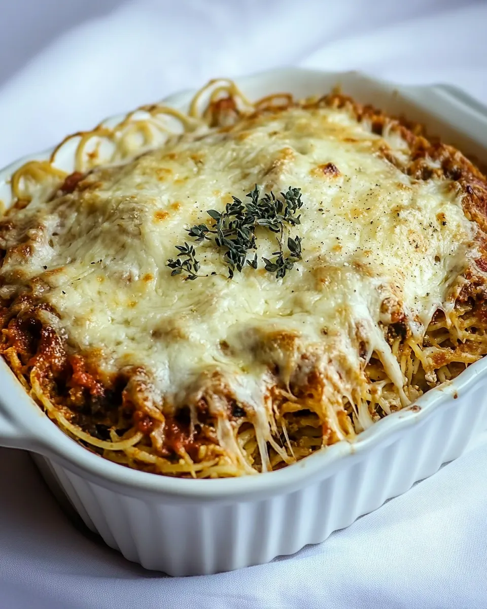 Delicious Meatless Spaghetti Pie dish photo