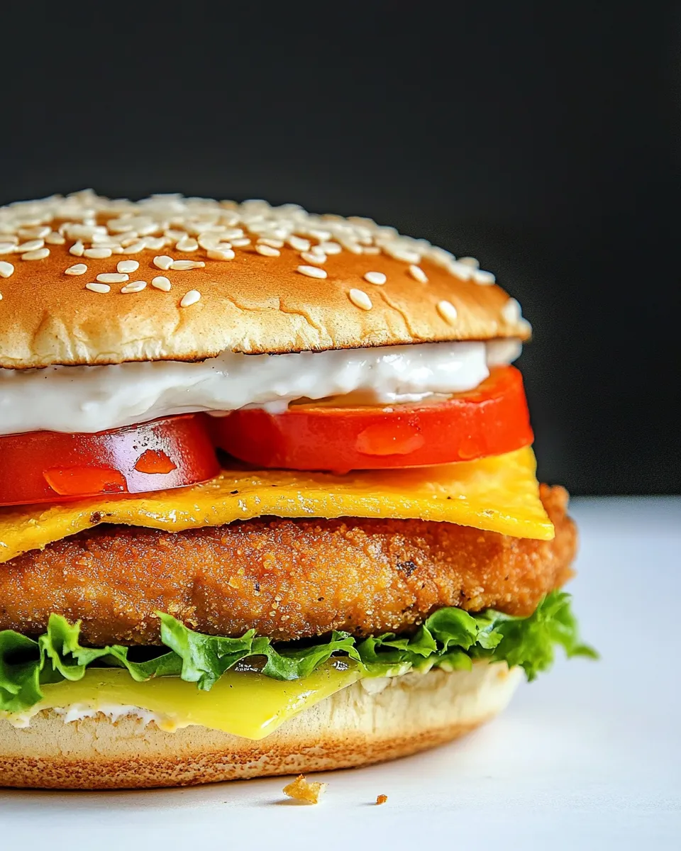 Easy Meaty Tofu Burger (Whopper Style) recipe photo