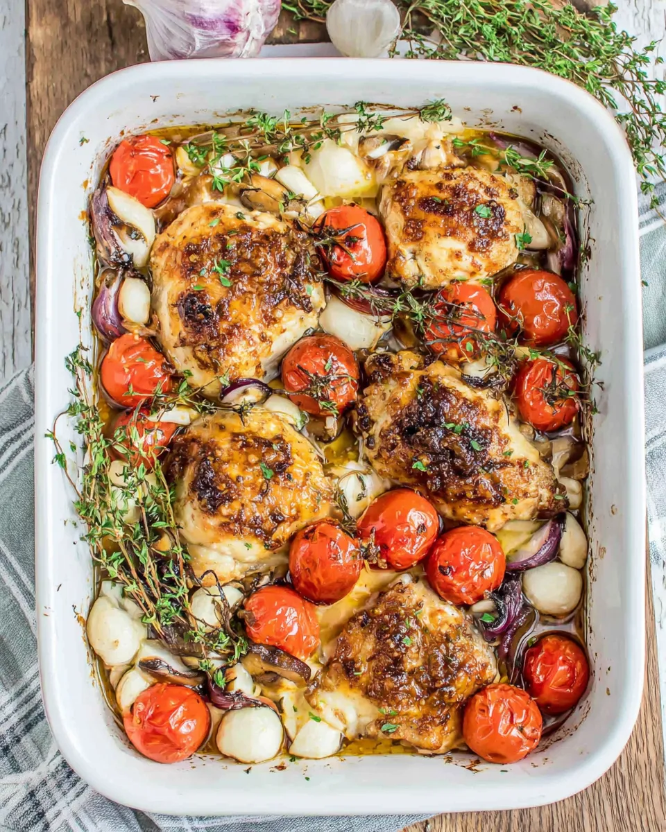 Easy Mediterranean Chicken Bake Recipe (Balsamic Baked Chicken) dish photo