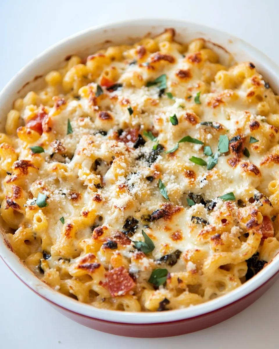 Delicious Mediterranean Macaroni and Cheese dish photo
