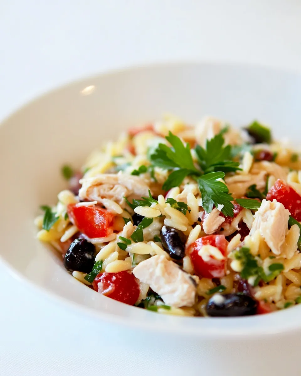 Classic Mediterranean Orzo and Chicken Salad image