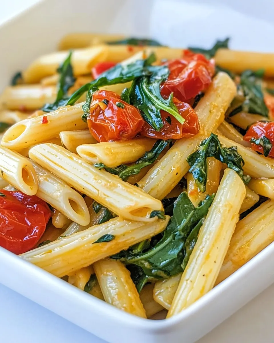 Classic Mediterranean Penne with Arugula & Tomatoes image