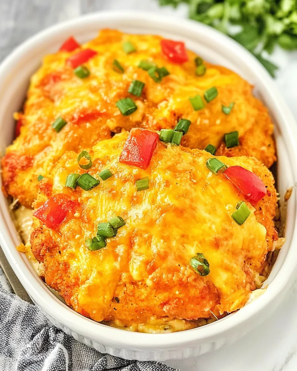 delicious Melt in Your Mouth Pimento Cheese Chicken shot