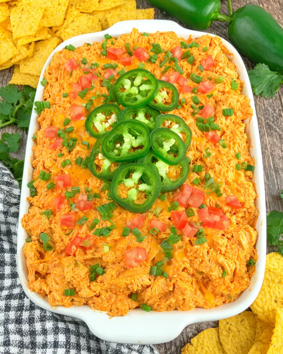Easy Mexican Chicken Dip food shot