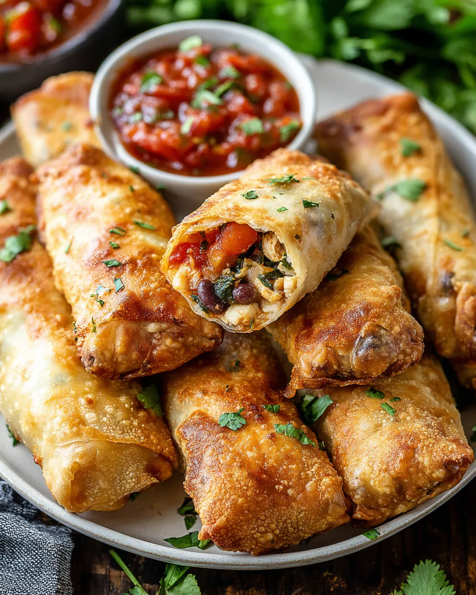 Delicious Mexican Chicken Egg Rolls dish photo
