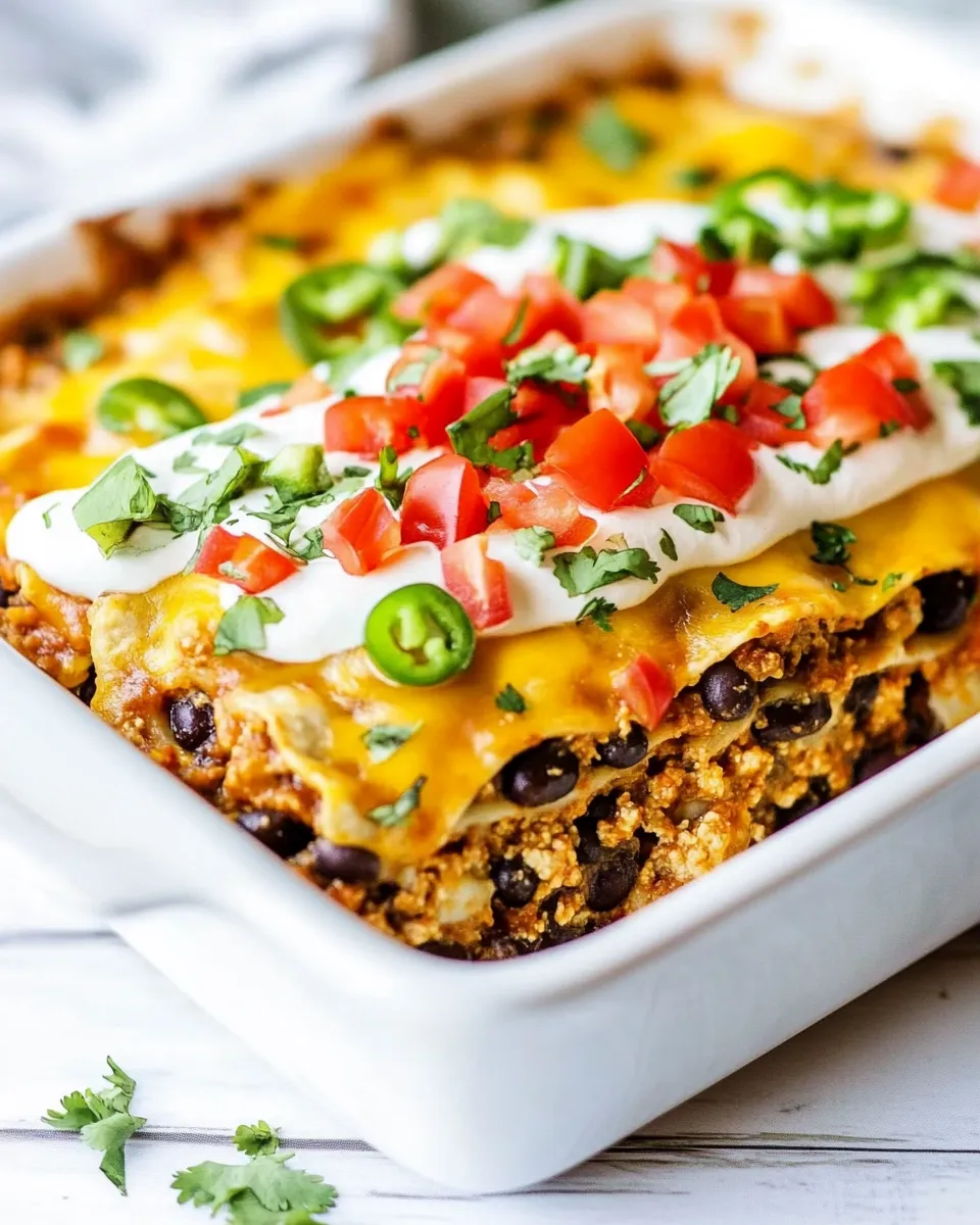 Easy Mexican Lasagna with Tortillas recipe photo
