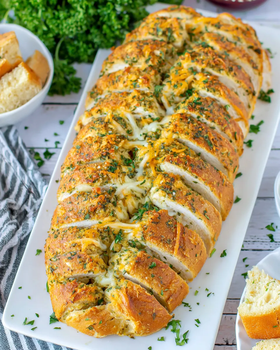 Delicious Million Dollar Chicken Braid food shot