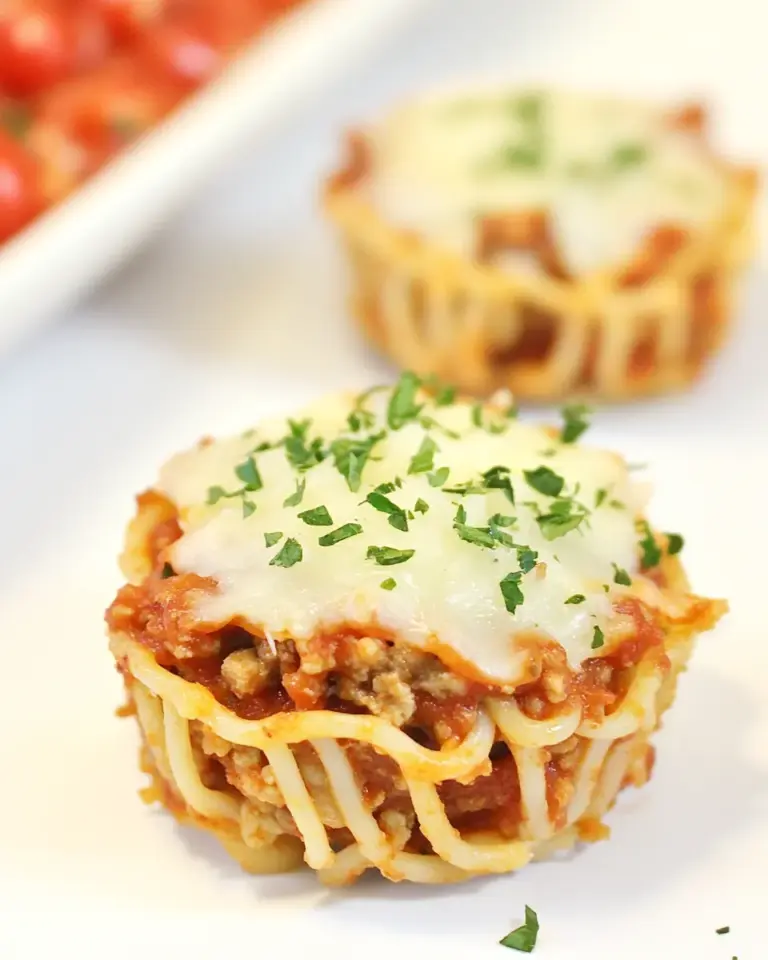 Homemade Mini Spaghetti Pies photo