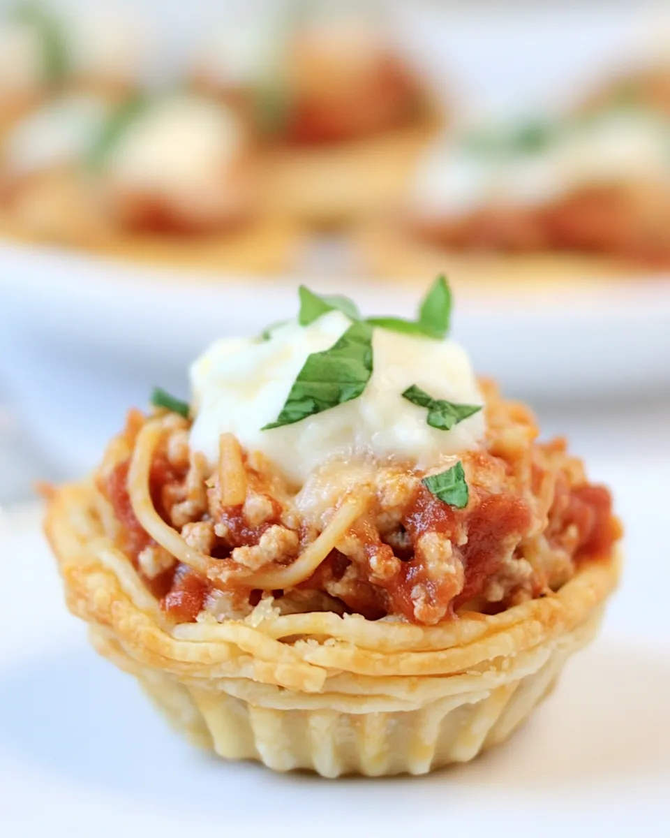 Delicious Mini Spaghetti Pies picture