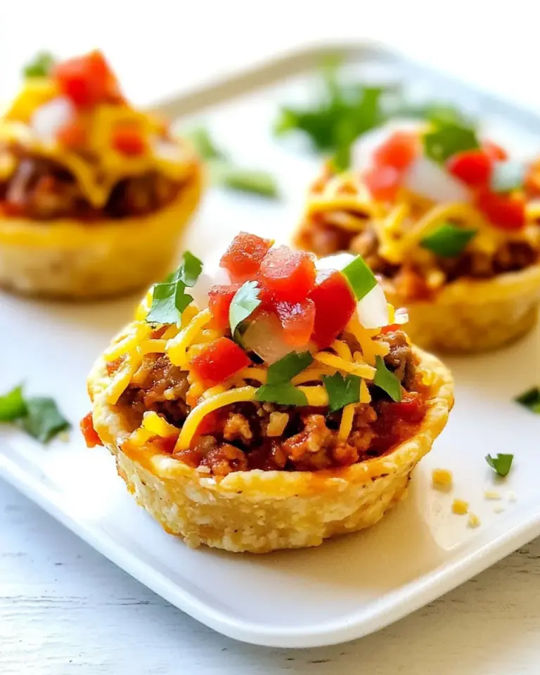 Homemade Mini Taco Spaghetti Pies photo