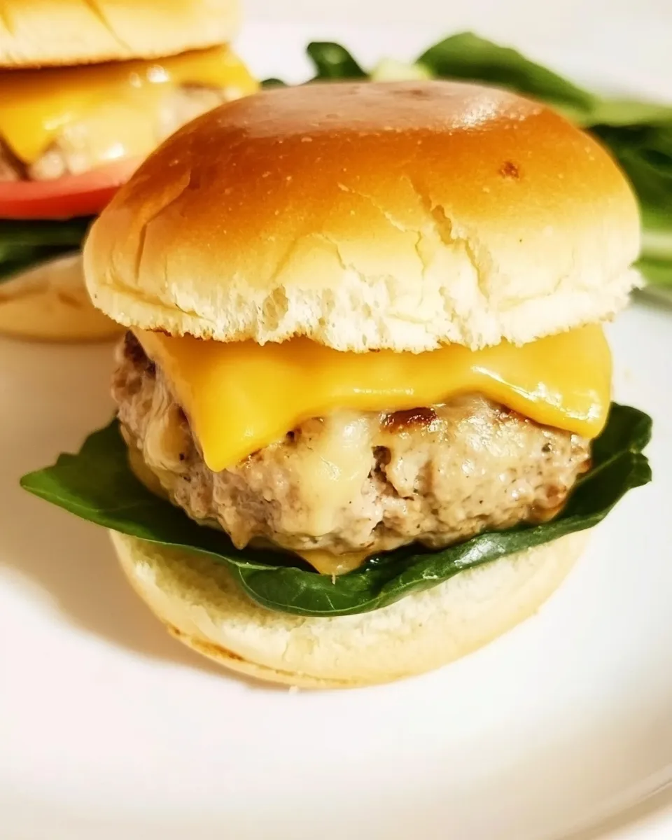 homemade Mini Turkey Burger Sliders With Cheese Recipe photo